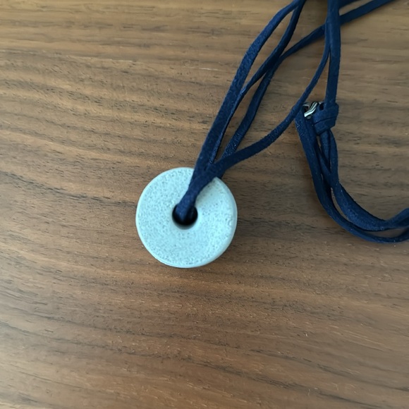 wrk-shp Concrete Necklace w/ Suede Like Cord - Picture 6 of 7